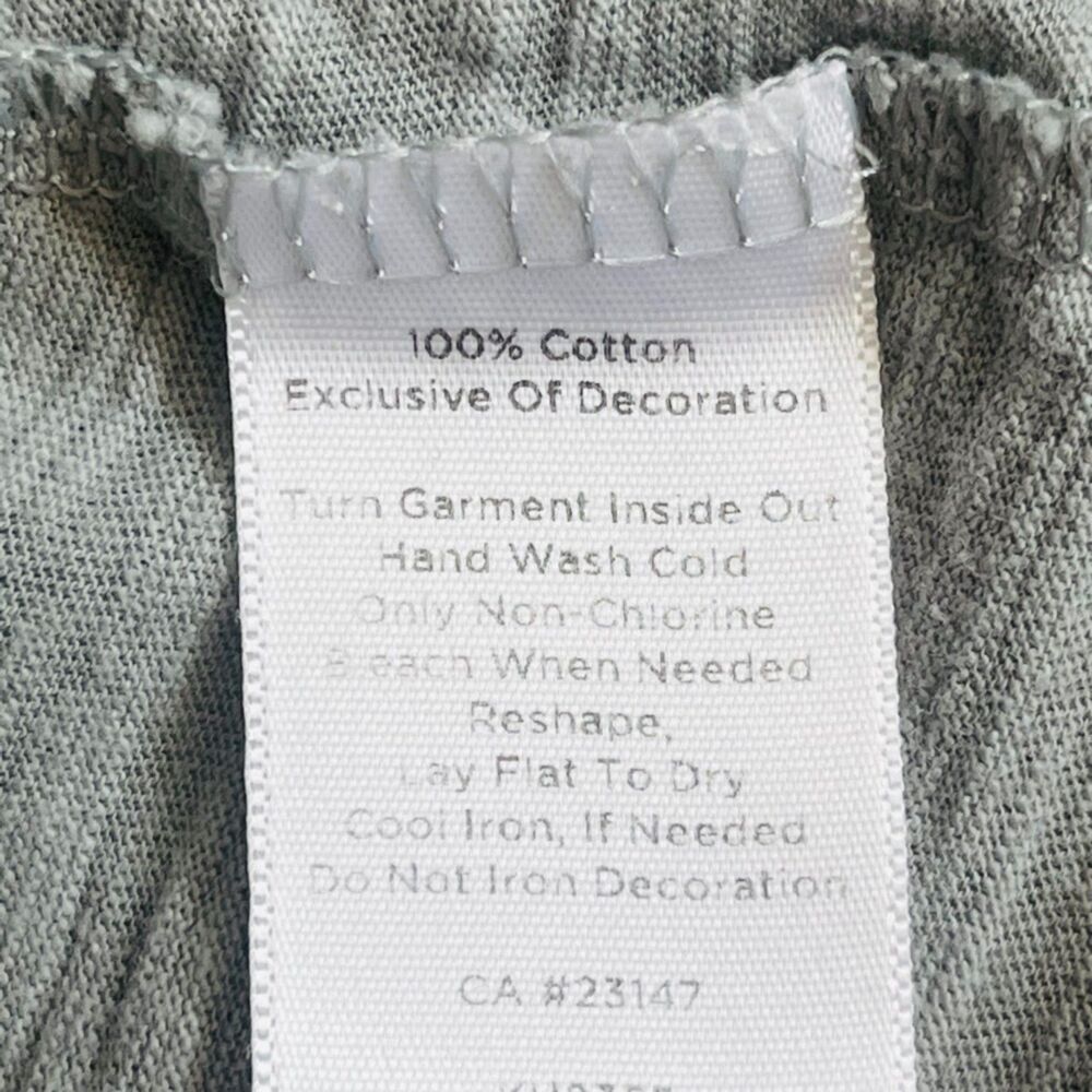 Talbots Gray Cotton Silver Sequins 3/4 Sleeve Top - Picture 4 of 4